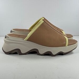 Sorel Kinetic Impact Slide Sandal Leather Platform Chunky Sole Women's Size 12‎